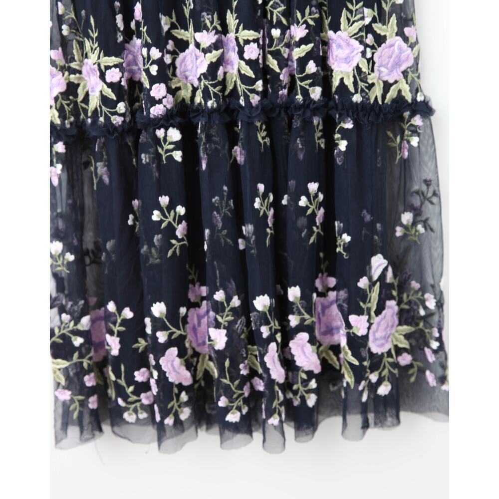 Ieena for Mac Duggal Embroidered Tiered Dress Size 8 - Picture 7 of 11